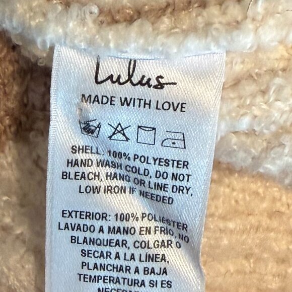 Lulus Convincingly Cozy Beige And Ivory Cable Knit Boucle Cardigan - Size S - Picture 6 of 6